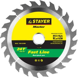 STAYER Fast CUT, 156, 5 х 12, 7 мм, 16Т, пильный диск по дереву (3680-156-16) STAYER Fast CUT, 156, 5 х 12, 7 мм, 16Т, пильный диск по дереву (3680-156-16)