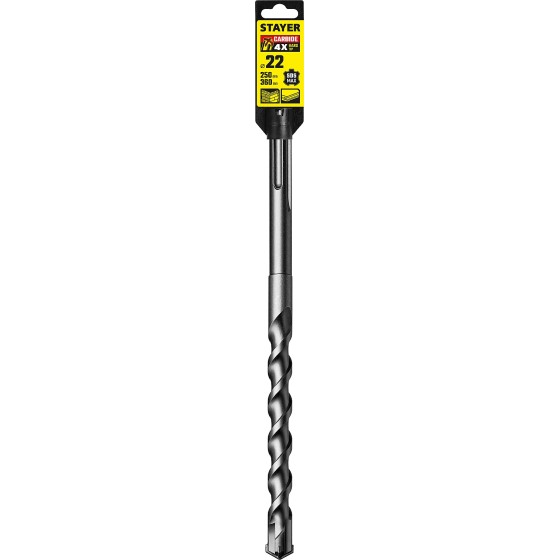 STAYER Hercules-4Х, 22 x 250/360 мм, SDS-max бур, Professional (29370-250-22) STAYER Hercules-4Х, 22 x 250/360 мм, SDS-max бур, Professional (29370-250-22)