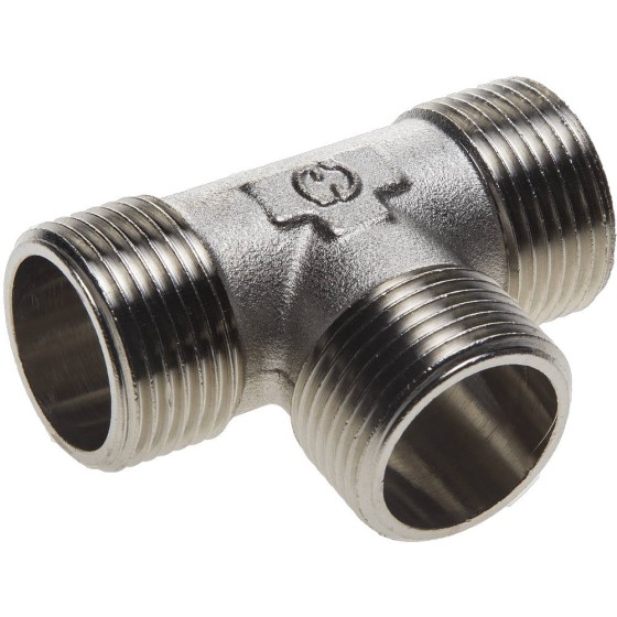 GENERAL FITTINGS наружная резьба 1″, никель, тройник (51051-1) GENERAL FITTINGS наружная резьба 1″, никель, тройник (51051-1)