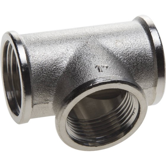 GENERAL FITTINGS внутренняя резьба 1″, никель, тройник (51052-1) GENERAL FITTINGS внутренняя резьба 1″, никель, тройник (51052-1)