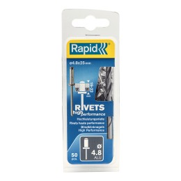 RAPID 4.8 х 25 мм, 50 шт, алюминиевая заклепка (5000392) RAPID 4.8 х 25 мм, 50 шт, алюминиевая заклепка (5000392)