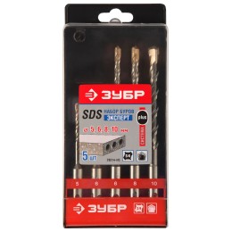 ЗУБР 5 шт: 5/6х110. 6/8/10х160 мм, набор SDS-plus буров, Профессионал (29314-H5)