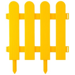 GRINDA Штакетник, 29 х 224 см, желтый, 7 секций, декоративный забор (422209-Y)
