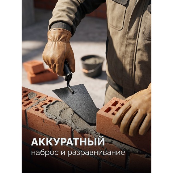 STAYER 175 x 104 мм, пластмассовая ручка, кельма каменщика (08250-4) STAYER 175 x 104 мм, пластмассовая ручка, кельма каменщика (08250-4)