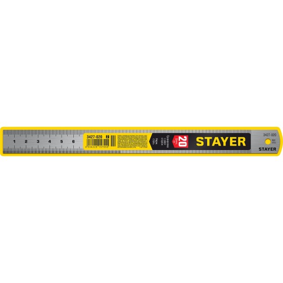 STAYER длина 0.2 м, нержавеющая линейка, Professional (3427-020) STAYER длина 0.2 м, нержавеющая линейка, Professional (3427-020)