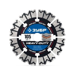 ЗУБР HEAVY DUTY 105 мм (16 х 15 х 2.2 мм), сегментный алмазный диск, Профессионал (36650-105) ЗУБР HEAVY DUTY 105 мм (16 х 15 х 2.2 мм), сегментный алмазный диск, Профессионал (36650-105)