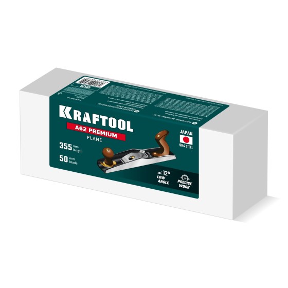 KRAFTOOL А62 Premium LowAngle, 355 x 62 мм, металлический рубанок (18528) KRAFTOOL А62 Premium LowAngle, 355 x 62 мм, металлический рубанок (18528)