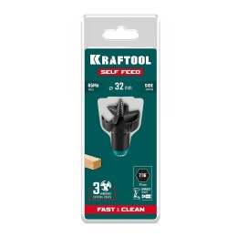 KRAFTOOL SELF FEED d 32 мм, cверло по дереву самоврезающееся (29951-32) KRAFTOOL SELF FEED d 32 мм, cверло по дереву самоврезающееся (29951-32)