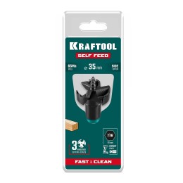 KRAFTOOL SELF FEED d 35 мм, cверло по дереву самоврезающееся (29951-35) KRAFTOOL SELF FEED d 35 мм, cверло по дереву самоврезающееся (29951-35)