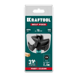 KRAFTOOL SELF FEED d 76 мм, cверло по дереву самоврезающееся (29951-76) KRAFTOOL SELF FEED d 76 мм, cверло по дереву самоврезающееся (29951-76)
