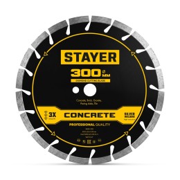 STAYER CONCRETE 300 мм, диск алмазный по бетону и камню, PROFESSIONAL (3668-300) STAYER CONCRETE 300 мм, диск алмазный по бетону и камню, PROFESSIONAL (3668-300)