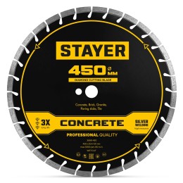 STAYER CONCRETE 450 мм, диск алмазный по бетону и камню, PROFESSIONAL (3668-450) STAYER CONCRETE 450 мм, диск алмазный по бетону и камню, PROFESSIONAL (3668-450)