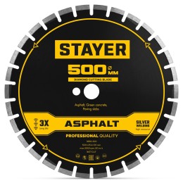 STAYER ASPHALT 500 мм, диск алмазный по асфальту, PROFESSIONAL (3669-500) STAYER ASPHALT 500 мм, диск алмазный по асфальту, PROFESSIONAL (3669-500)