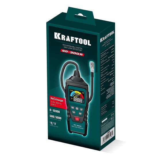 KRAFTOOL GD-300R аккумуляторный цифровой газоанализатор (45800) KRAFTOOL GD-300R аккумуляторный цифровой газоанализатор (45800)