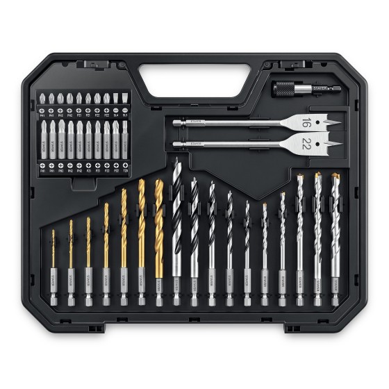 STAYER Unix-40 IMPACT READY, универсальный набор свёрл, HEX 1/4″, 40 предметов (29720-H40)