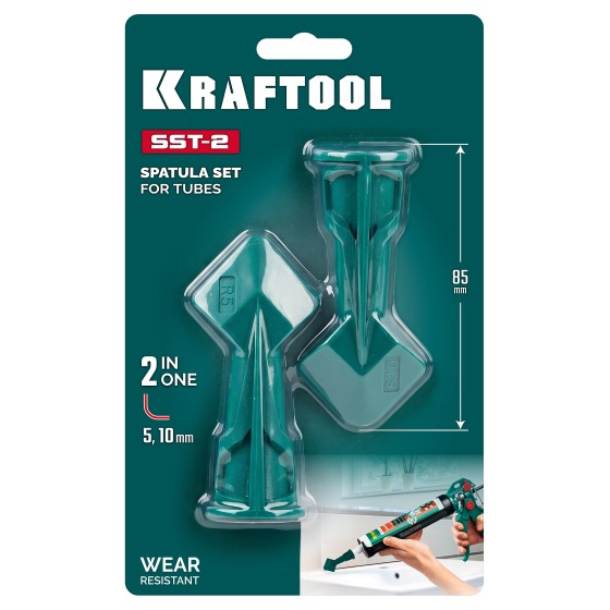 KRAFTOOL SST-2 набор шпателей-насадок на тубу для формирования швов герметика (10120-H2) KRAFTOOL SST-2 набор шпателей-насадок на тубу для формирования швов герметика (10120-H2)