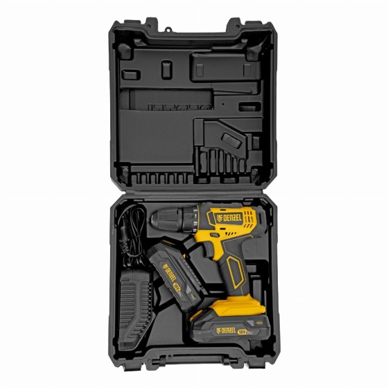 Дрель-шуруповерт аккумуляторная CDL-18-02BM, Li-Ion, 18 В, 2 акк.// Denzel 26116 Дрель-шуруповерт аккумуляторная CDL-18-02BM, Li-Ion, 18 В, 2 акк.// Denzel 26116