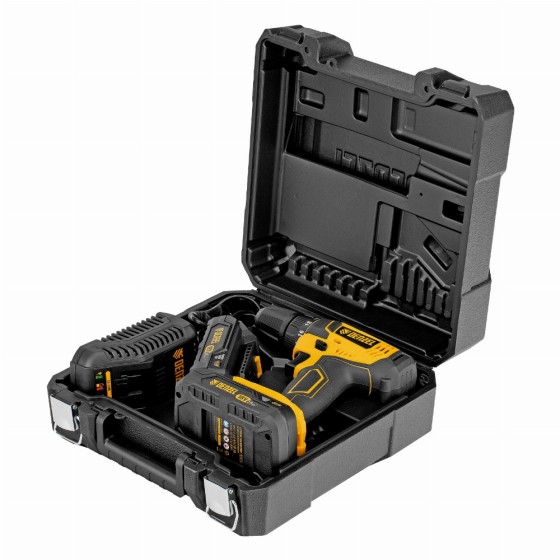 Дрель-шуруповерт аккумуляторная CDL-18-02BM, Li-Ion, 18 В, 2 акк.// Denzel 26116 Дрель-шуруповерт аккумуляторная CDL-18-02BM, Li-Ion, 18 В, 2 акк.// Denzel 26116
