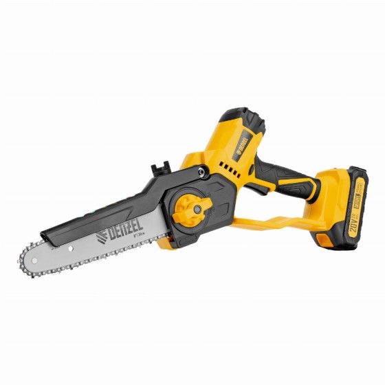 Цепная мини-пила аккумуляторная бесщет., СCS-200BL, шина 200 мм, Li-Ion, 20 В Denzel 58653 Цепная мини-пила аккумуляторная бесщет., СCS-200BL, шина 200 мм, Li-Ion, 20 В Denzel 58653