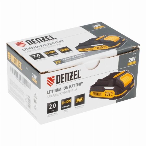 Батарея аккумуляторная BH-20-2.0, Li-Ion, 20 В, 2,0 Ач// Denzel 28442