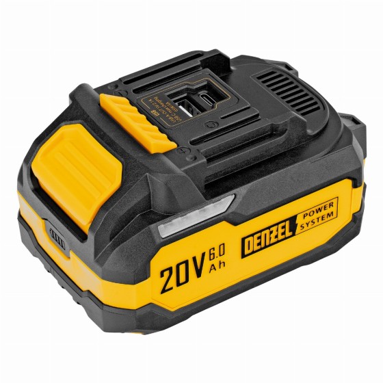 Батарея аккумуляторная BH-20-6.0, Li-Ion, USB, 20 В, 6,0 Ач// Denzel 28446 Батарея аккумуляторная BH-20-6.0, Li-Ion, USB, 20 В, 6,0 Ач// Denzel 28446