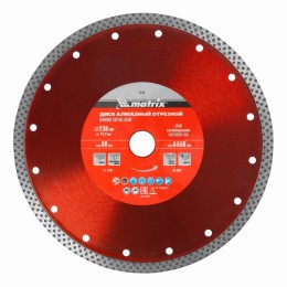 Диск алмазный, отрезной сплошной, 230 х 22.2 мм, сухая резка Matrix Professional 73136