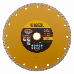 Диск алмазный, отрезной Turbo, 230 х 22.2 мм, сухая резка Denzel 73114