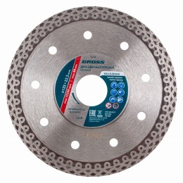 Диск алмазный, 125 х 22.2 мм, тонкий, сплошной (Jaguar) мокрая резка Gross 73053
