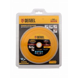 Диск алмазный, отрезной сплошной, 180 х 22.2 мм, мокрая резка Denzel 73130