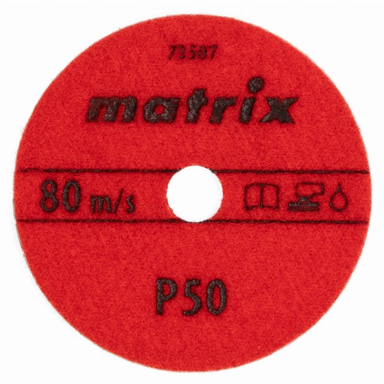 Алмазный гибкий шлифовальный круг ,100 мм, P50, мокрое шлифование, 5 шт. Matrix 73507