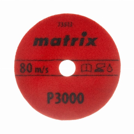 Алмазный гибкий шлифовальный круг, 100 мм, P3000, мокрое шлифование, 5 шт. Matrix 73513