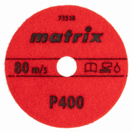 Алмазный гибкий шлифовальный круг, 100 мм, P400, мокрое шлифование, 5 шт. Matrix 73510