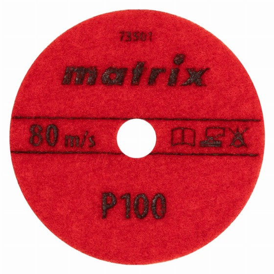 Алмазный гибкий шлифовальный круг, 100 мм, P100, сухое шлифование, 5 шт. Matrix 73501