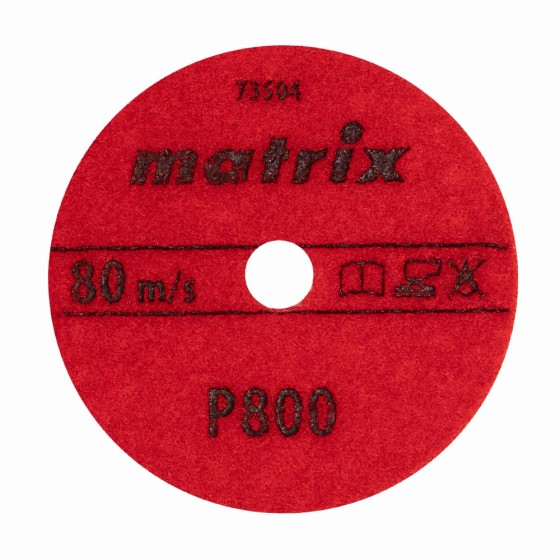 Алмазный гибкий шлифовальный круг, 100 мм, P800, сухое шлифование, 5 шт. Matrix 73504