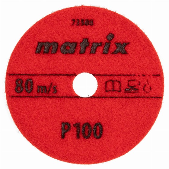 Алмазный гибкий шлифовальный круг, 100 мм, P100, мокрое шлифование, 5 шт. Matrix 73508