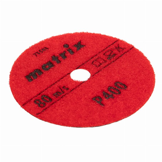 Алмазный гибкий шлифовальный круг, 100 мм, P400, сухое шлифование, 5 шт. Matrix 73503