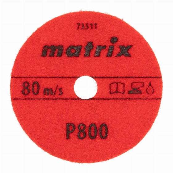 Алмазный гибкий шлифовальный круг, 100 мм, P800, мокрое шлифование, 5 шт. Matrix 73511