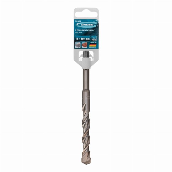 Бур по бетону Pro, 14 х 160 мм, SDS Plus Gross 70664 Бур по бетону Pro, 14 х 160 мм, SDS Plus Gross 70664