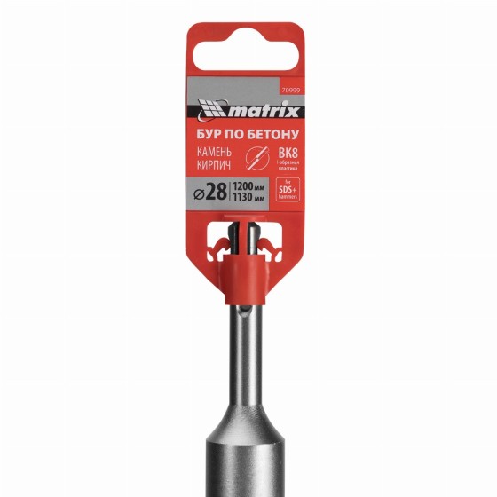 Бур по бетону, 28 x 1200 мм, SDS PLUS Matrix 70999 Бур по бетону, 28 x 1200 мм, SDS PLUS Matrix 70999