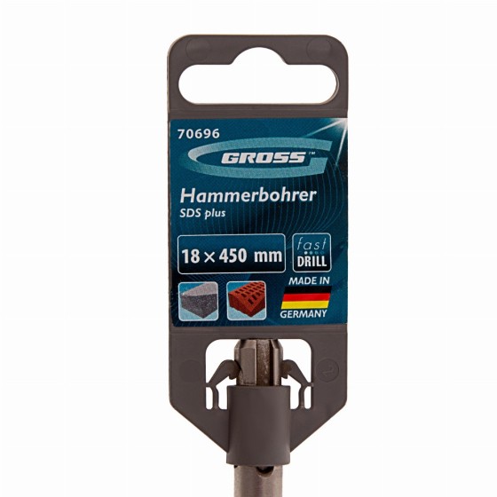 Бур по бетону Pro, 18 х 450 мм, SDS Plus Gross 70696 Бур по бетону Pro, 18 х 450 мм, SDS Plus Gross 70696