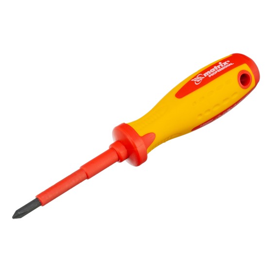 Отвертка Insulated, PH1 x 75 мм, CrMo, до 1000 В, двухкомпонентная рукоятка Matrix Professional 12926