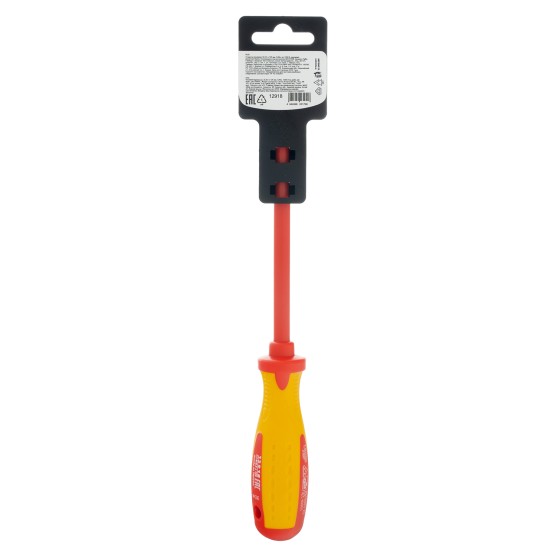 Отвертка Insulated, SL5.5 x 125 мм, CrMo, до 1000 В, двухкомпонентная рукоятка Matrix Professional 12918 Отвертка Insulated, SL5.5 x 125 мм, CrMo, до 1000 В, двухкомпонентная рукоятка Matrix Professional 12918