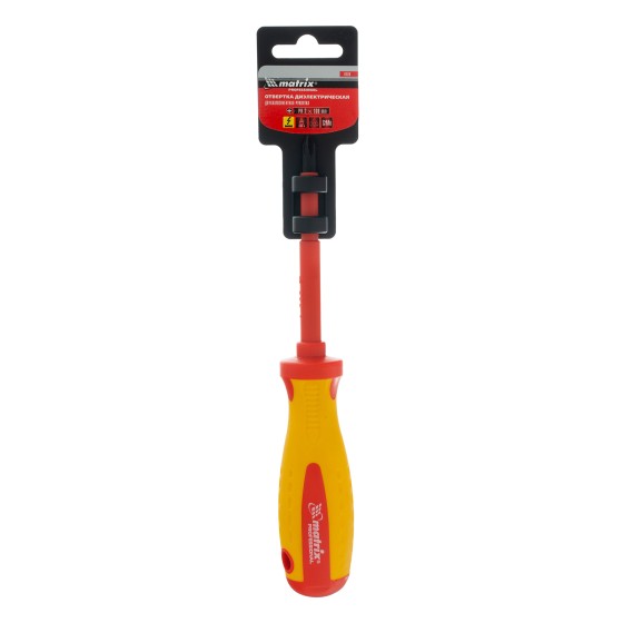 Отвертка Insulated, PH2 x 100 мм, CrMo, до 1000 В, двухкомпонентная рукоятка Matrix Professional 12928 Отвертка Insulated, PH2 x 100 мм, CrMo, до 1000 В, двухкомпонентная рукоятка Matrix Professional 12928