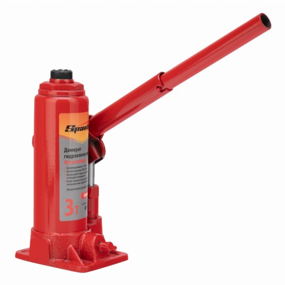 Домкрат гидравлический бутылочный 3т, h подъема 180-320 мм Sparta Compact 50332