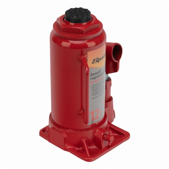 Домкрат гидравлический бутылочный 12 т, h подъема 205-400 мм Sparta Compact 50336