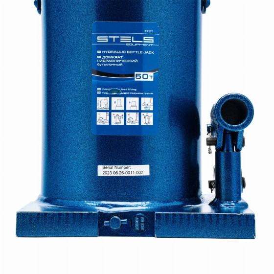Домкрат гидравлический бутылочный, 50 т, h подъема 280-450 мм Stels 51171 Домкрат гидравлический бутылочный, 50 т, h подъема 280-450 мм Stels 51171