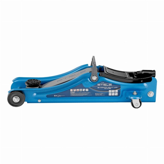 Домкрат гидравлический подкатной, 2т Low Profile, 80-380 мм, в пласт. кейсе Stels 51130