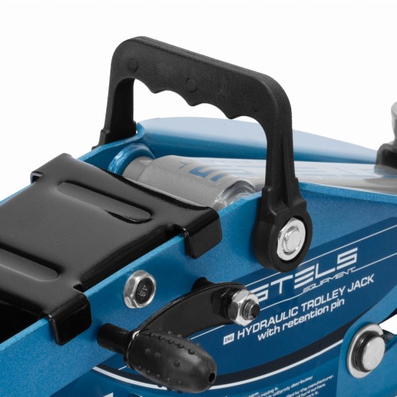 Домкрат гидравлический подкатной с фиксатором, 2,5т SAFETY PIN, 140-385 мм Stels 51152