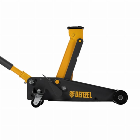 Домкрат гидравлический подкатной 3 т, с фиксатором, быстрый подъем, 135-480 мм, профессиональный Denzel 51138