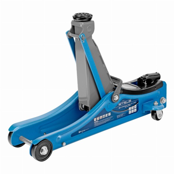 Домкрат гидравлический подкатной, 2т Low Profile, 80-380 мм, в пласт. кейсе Stels 51130